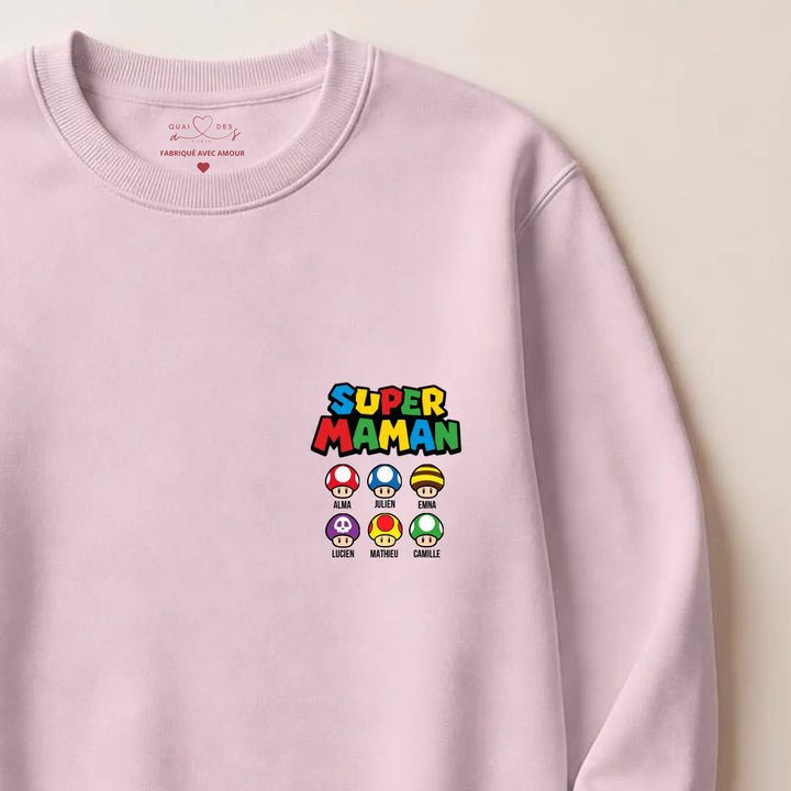 Sweat super maman Sweatshirt / Rose clair / S