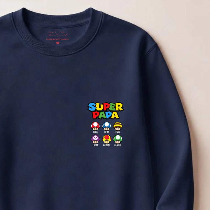 Sweat Super Papa Sweatshirt / Marine / S