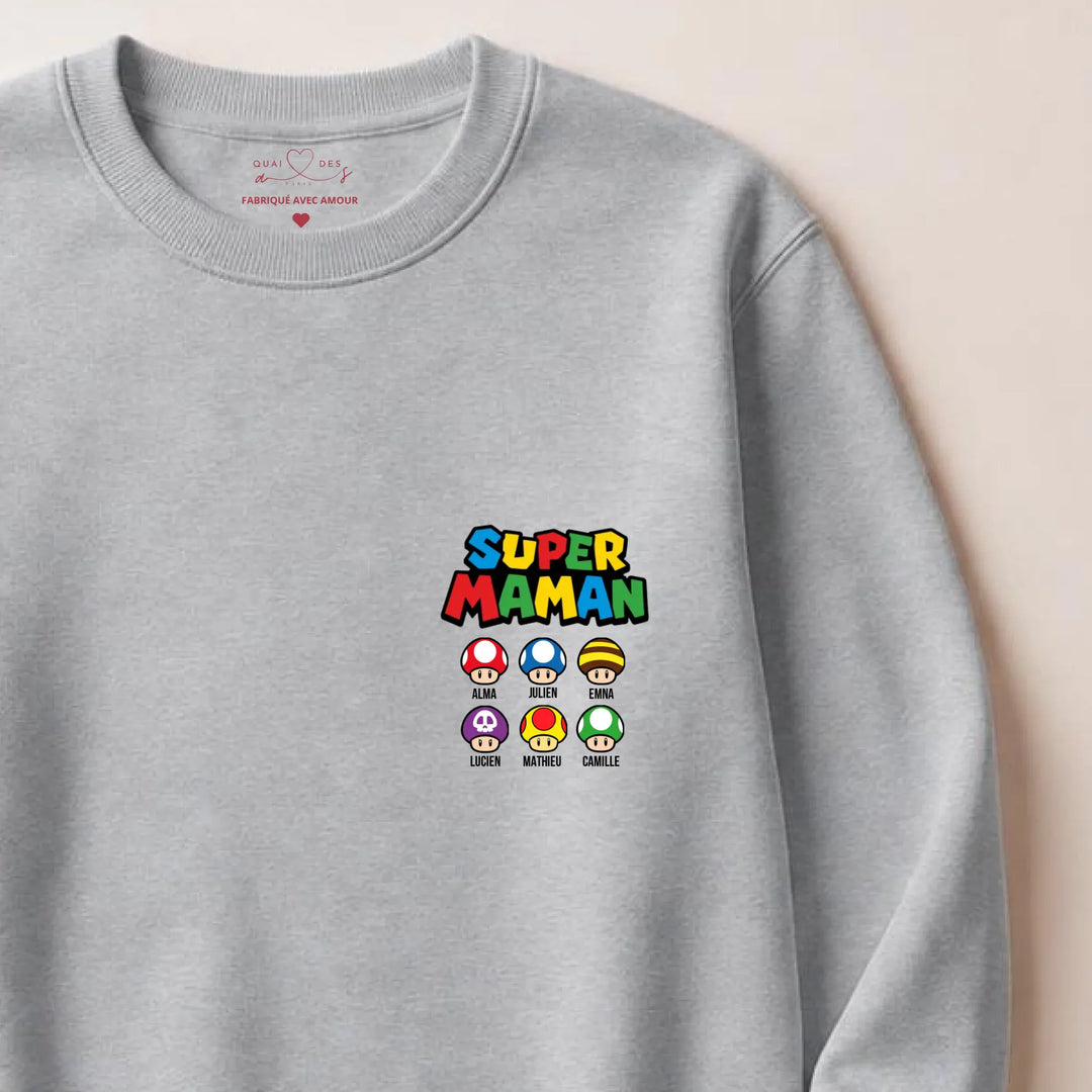 Sweat super maman Sweatshirt / Gris / S