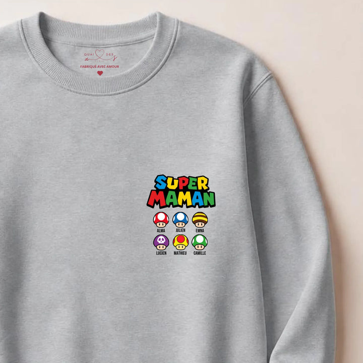 Sweat super maman Sweatshirt / Gris / S