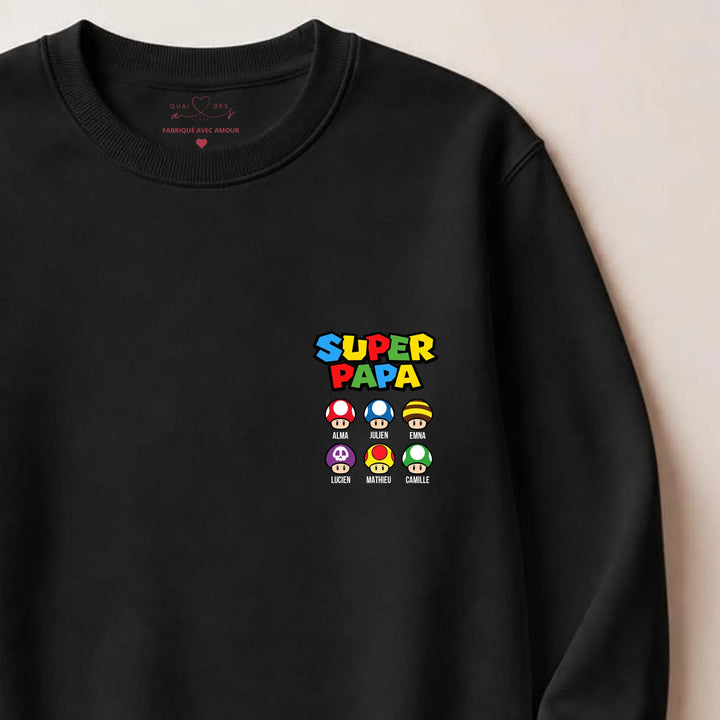 Sweat Super Papa Sweatshirt / Noir / S