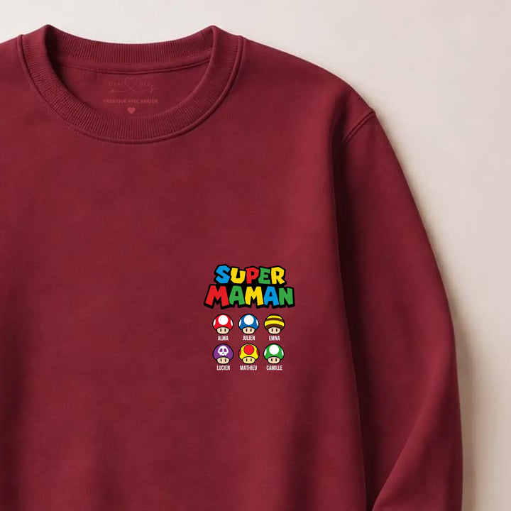 Sweat super maman Sweatshirt / Bordeaux / S