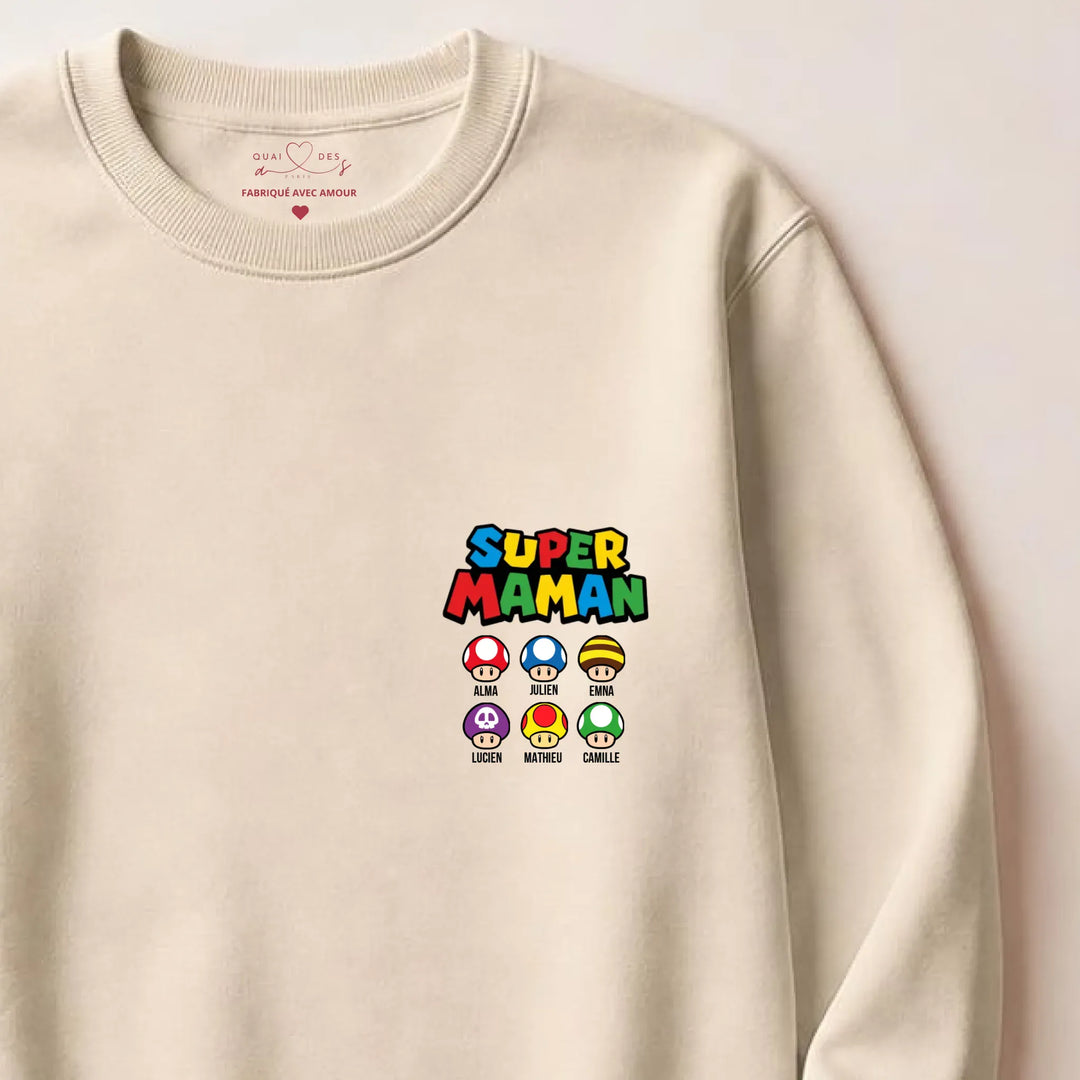 Sweat super maman Sweatshirt / Beige / S