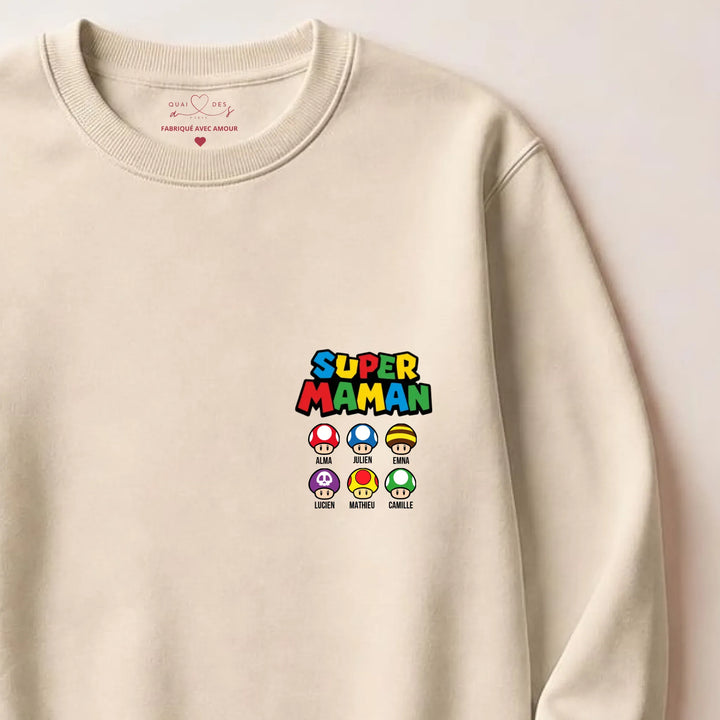 Sweat super maman Sweatshirt / Beige / S