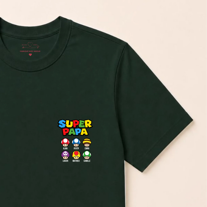 Sweat Super Papa T-shirt / Vert Forest / S