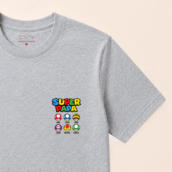 Sweat Super Papa T-shirt / Gris / S