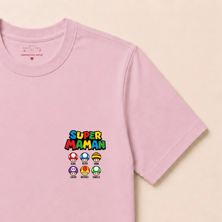 Sweat super maman T-shirt / Rose Clair / S