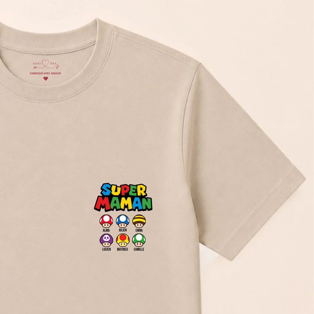 Sweat super maman T-shirt / Beige / S