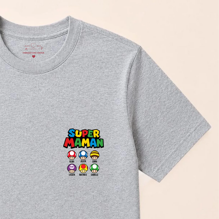 Sweat super maman T-shirt / Gris / S