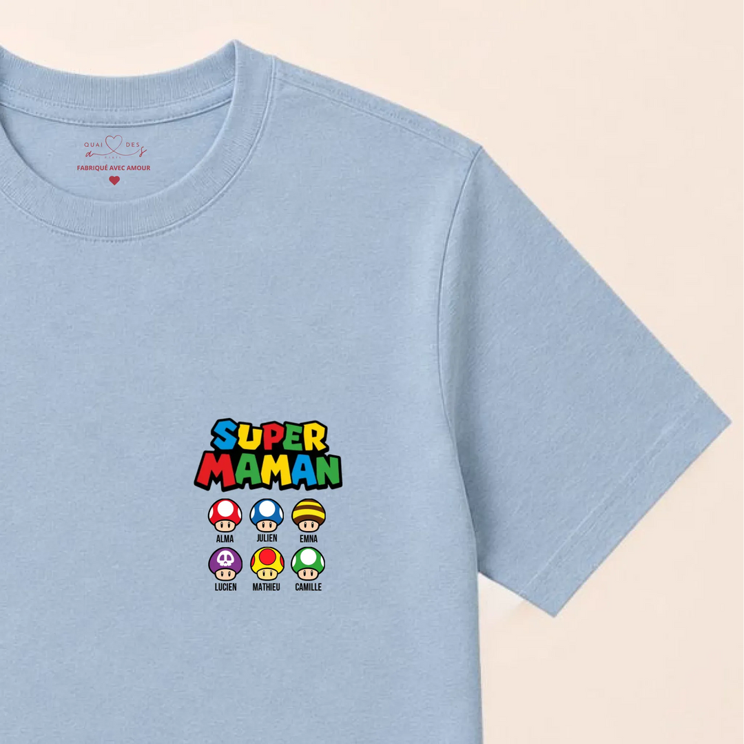 Sweat super maman T-shirt / Bleu Clair / S