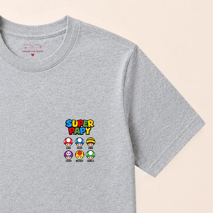 Pull super papy T-shirt / Gris / S
