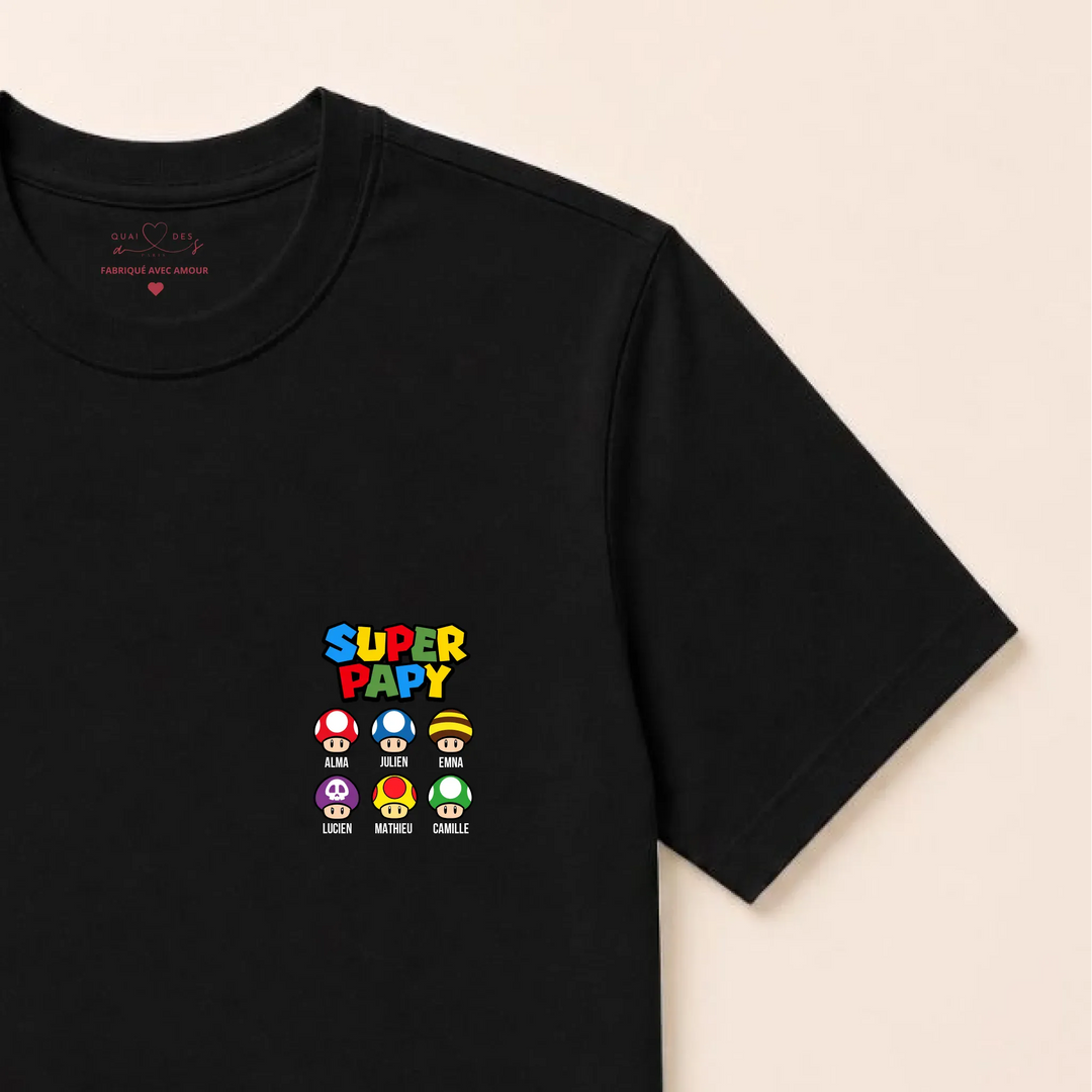 Pull super papy T-shirt / Noir / S