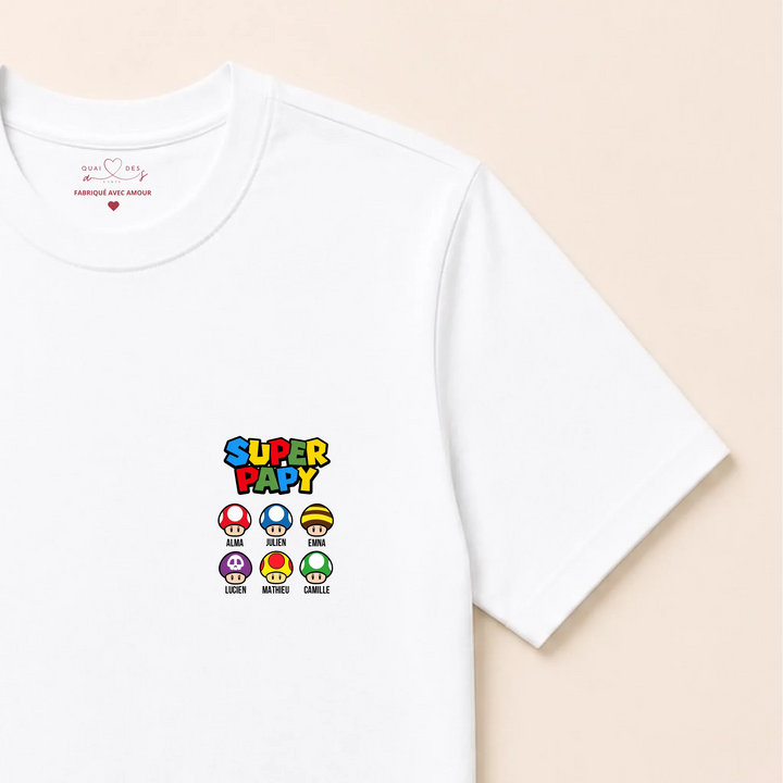 Pull super papy T-shirt / Blanc / S