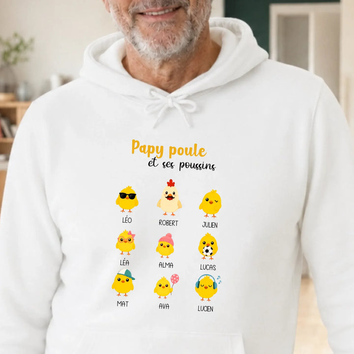 Sweat papy poule
