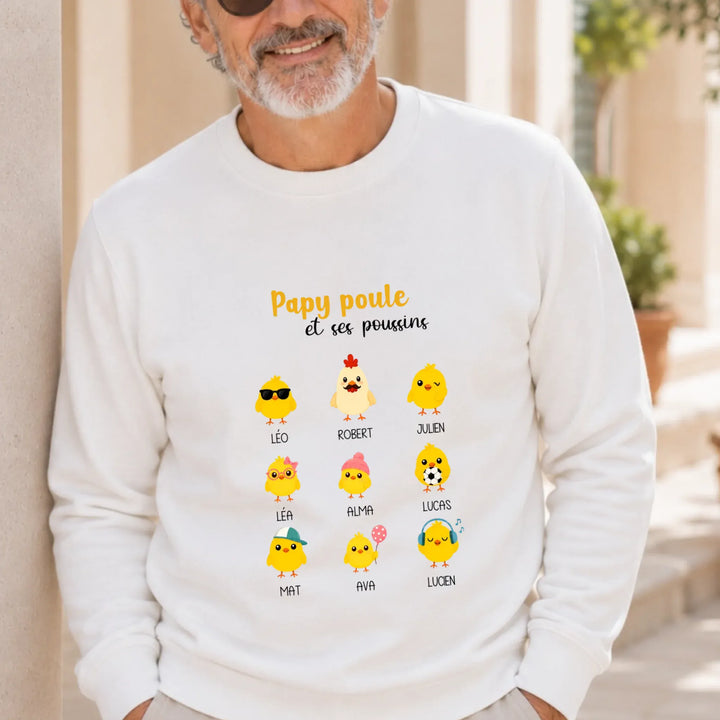 Pull papy poule
