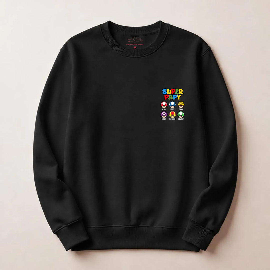 Pull super papy Sweatshirt / Noir / S