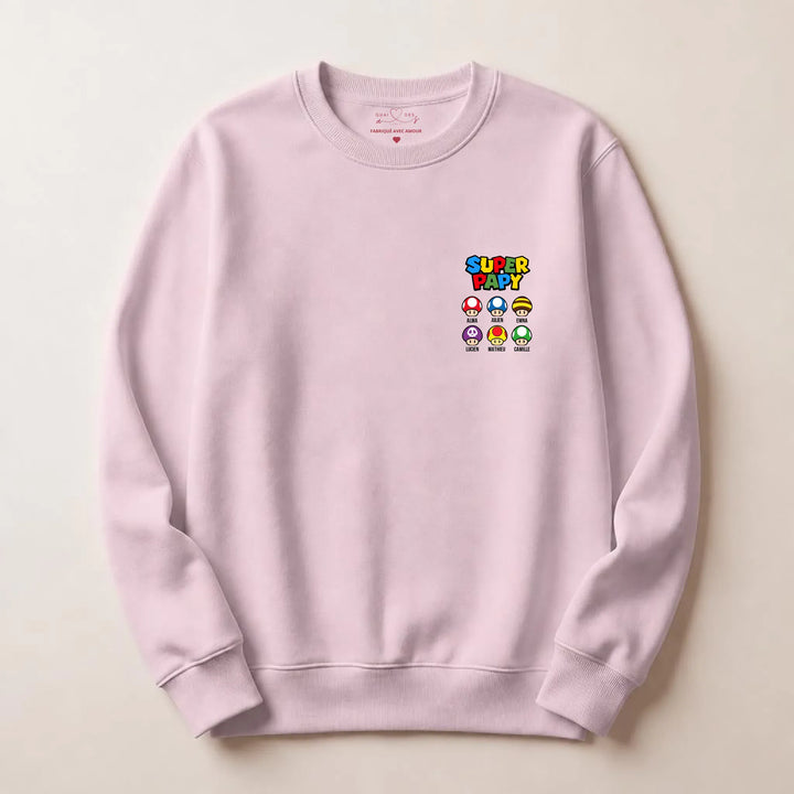 Pull super papy Sweatshirt / Rose clair / S