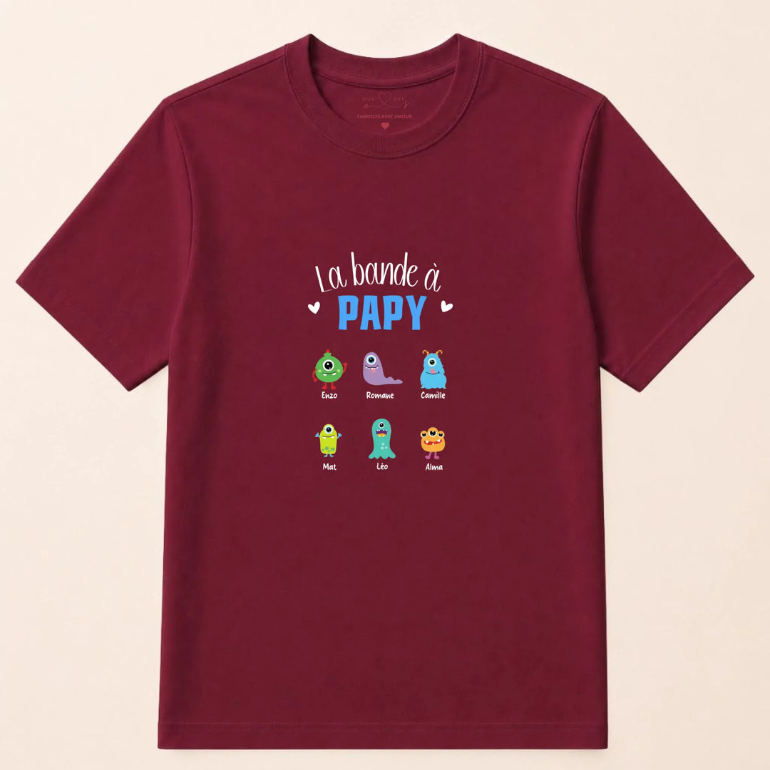 Pull Personnalisé - La bande à papy T-shirt / Bordeaux / S