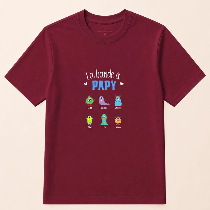 Pull Personnalisé - La bande à papy T-shirt / Bordeaux / S