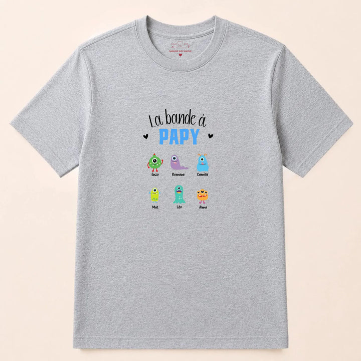 Pull Personnalisé - La bande à papy T-shirt / Gris / S