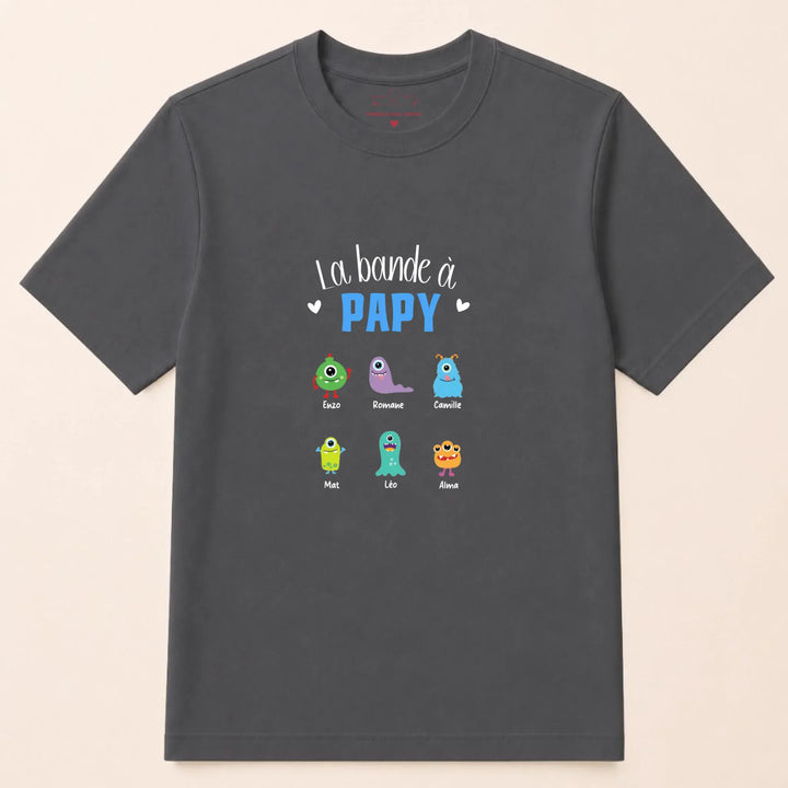 Pull Personnalisé - La bande à papy T-shirt / Gris Foncé / S