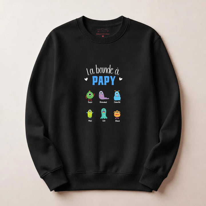 Pull Personnalisé - La bande à papy Sweatshirt / Noir / S