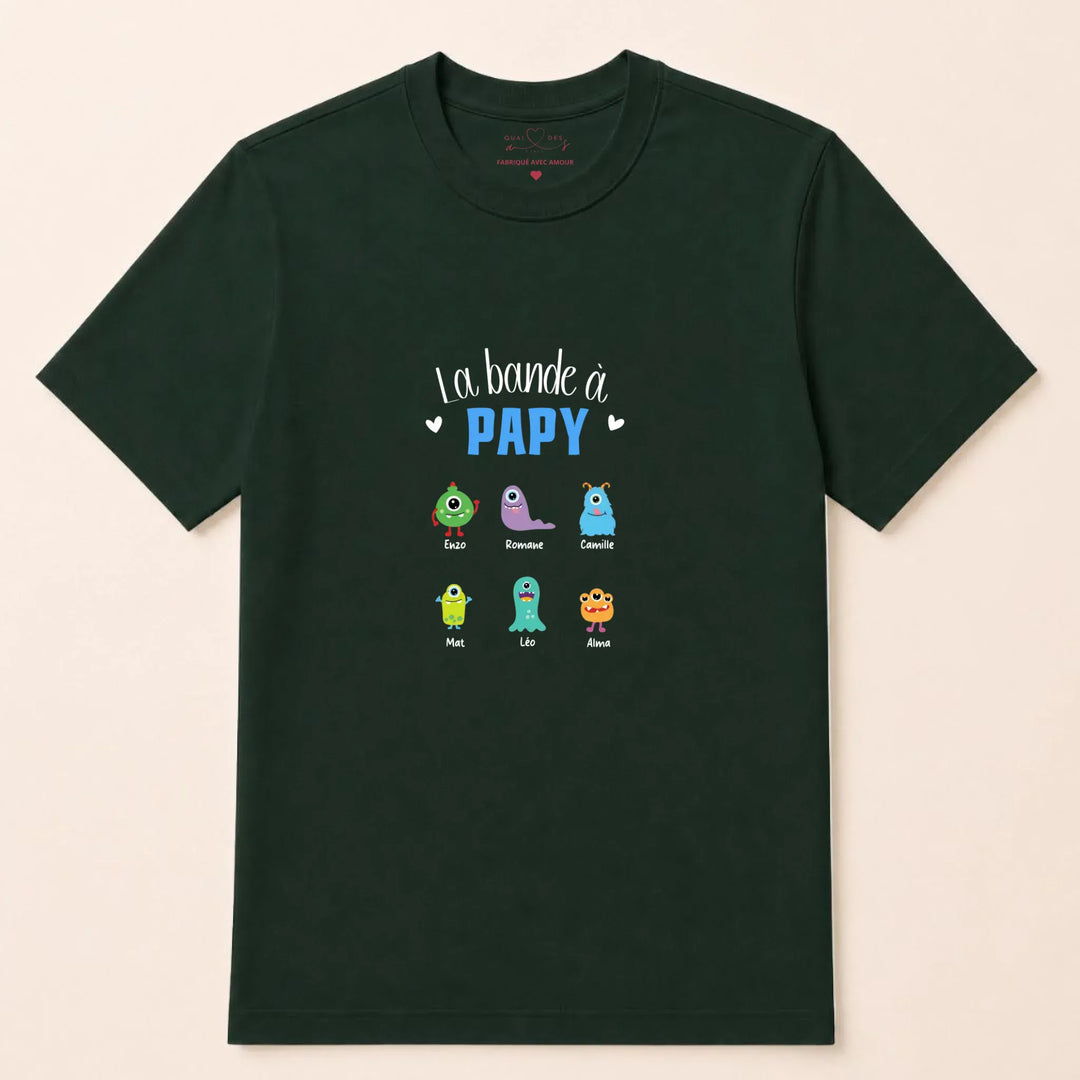 Pull Personnalisé - La bande à papy T-shirt / Vert Forest / S