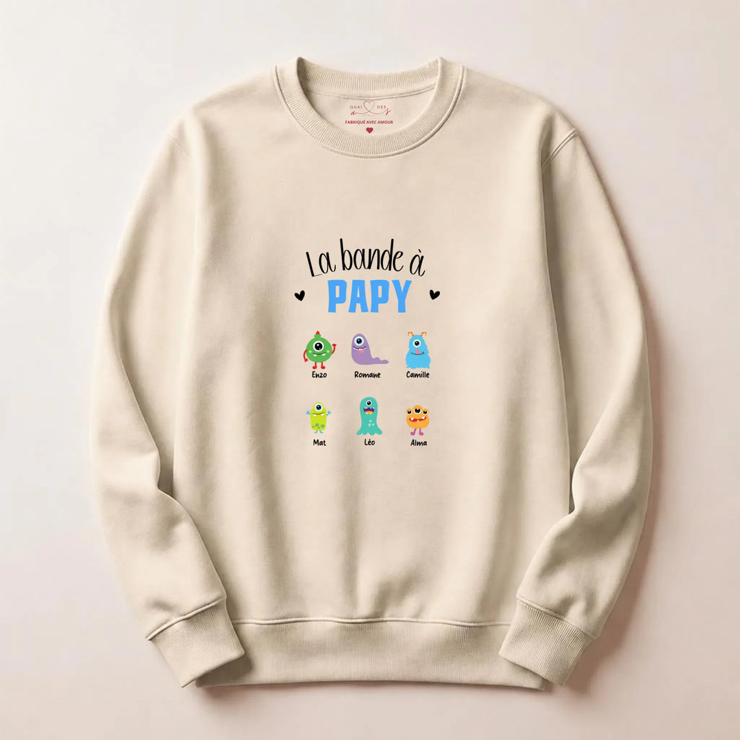 Pull Personnalisé - La bande à papy Sweatshirt / Beige / S