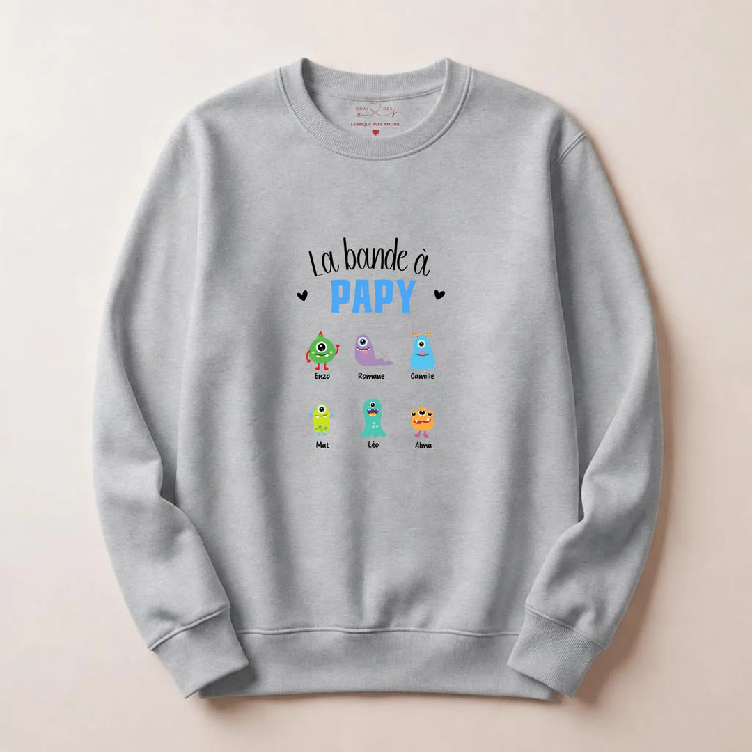 Pull Personnalisé - La bande à papy Sweatshirt / Gris / S