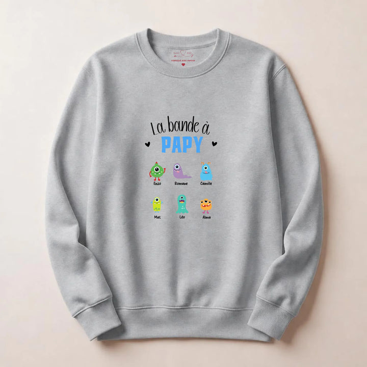 Pull Personnalisé - La bande à papy Sweatshirt / Gris / S