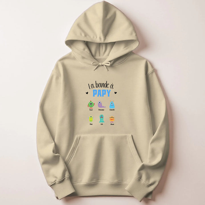 Pull Personnalisé - La bande à papy Sweat à capuche / Beige / S