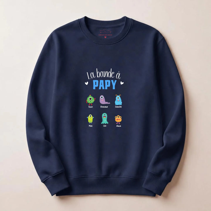 Sweat Personnalisé - La bande à papy Sweatshirt / Marine / S