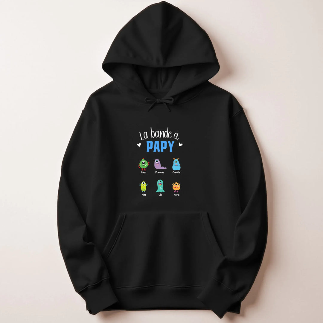 Sweat Personnalisé - La bande à papy Sweat à capuche / Noir / S