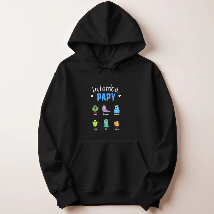 Sweat Personnalisé - La bande à papy Sweat à capuche / Noir / S