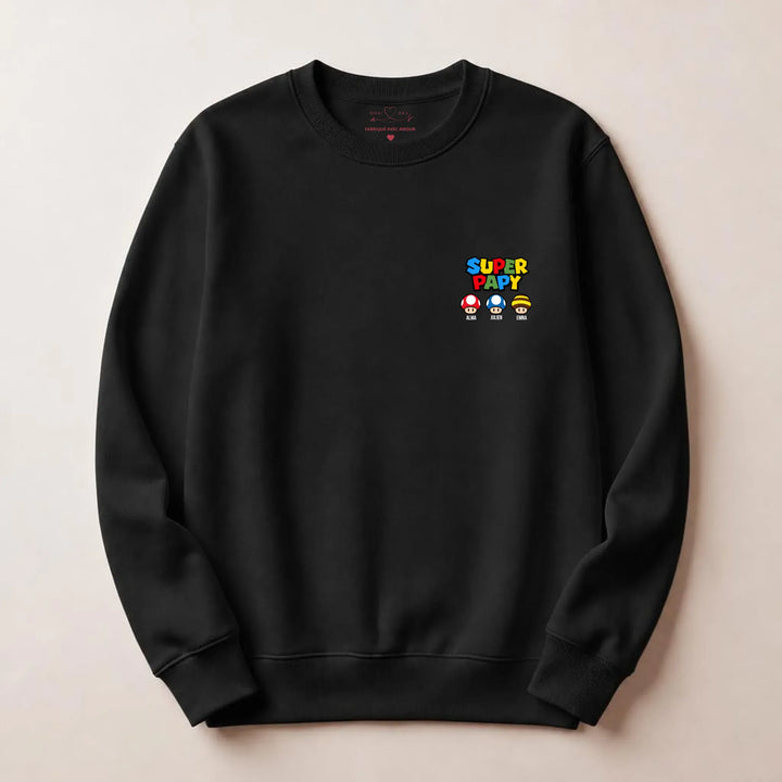 Sweat super papy Sweatshirt / Noir / S