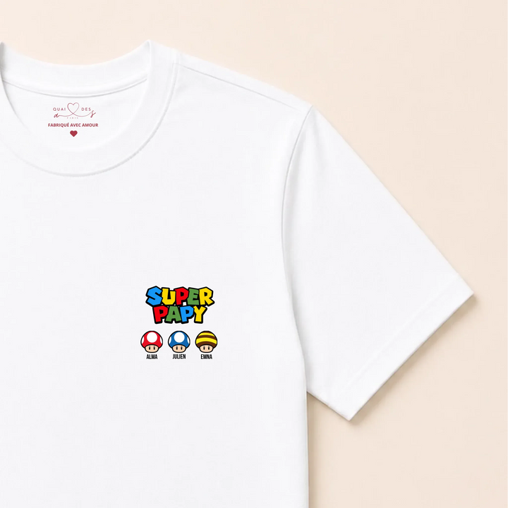 Sweat super papy T-shirt / Blanc / S