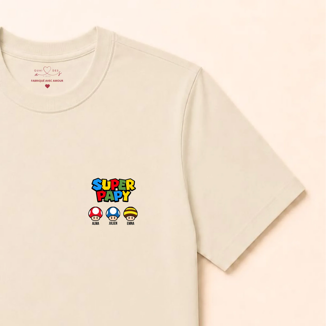 Sweat super papy T-shirt / Naturel / S