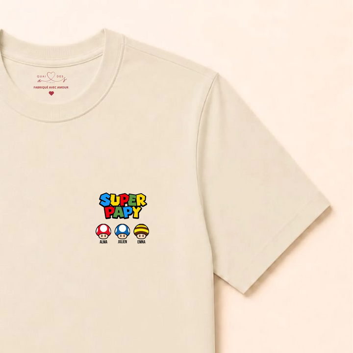 Sweat super papy T-shirt / Naturel / S