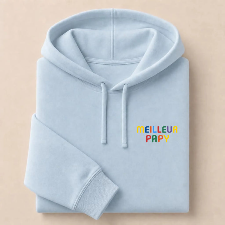 Sweat personnalisé Meilleur Papy Sweat à capuche / Bleu Clair / S