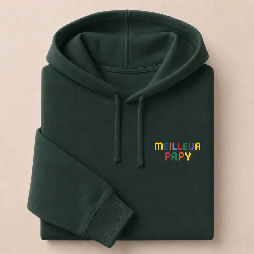 Sweat personnalisé Meilleur Papy Sweat à capuche / Forest / S
