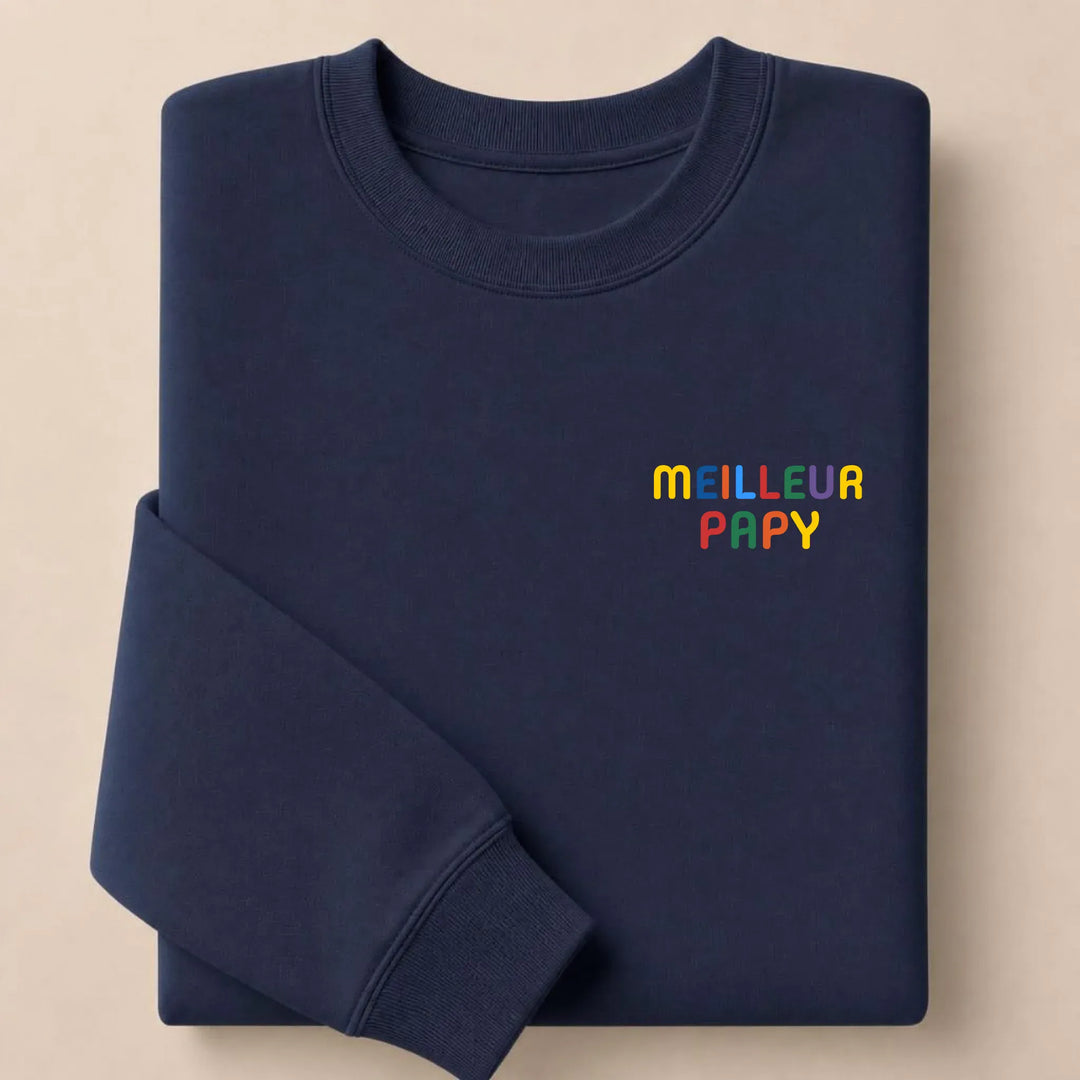 Sweat personnalisé Meilleur Papy Sweatshirt / Marine / S