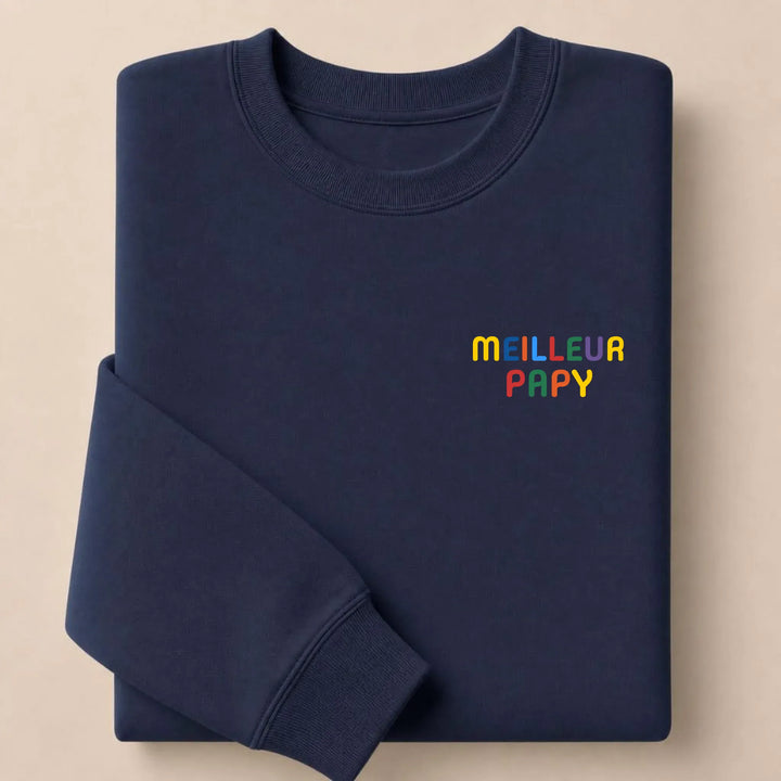 Sweat personnalisé Meilleur Papy Sweatshirt / Marine / S