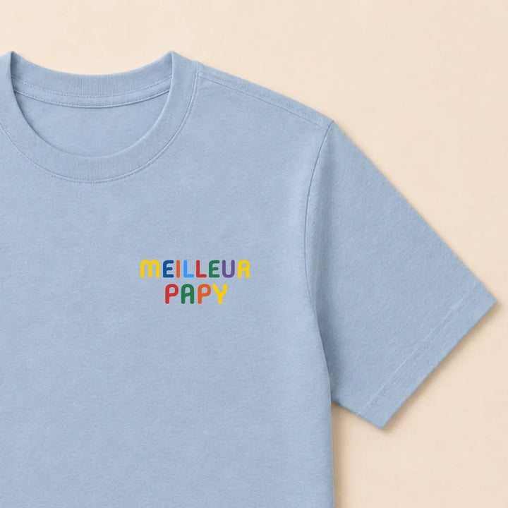 Sweat personnalisé Meilleur Papy T-shirt / Bleu clair / S