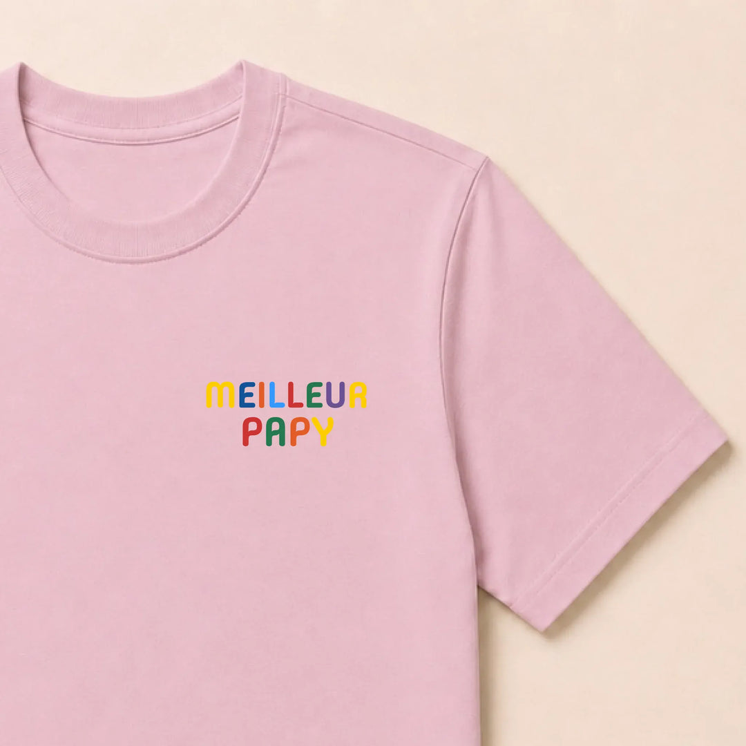 Sweat personnalisé Meilleur Papy T-shirt / Rose clair / S