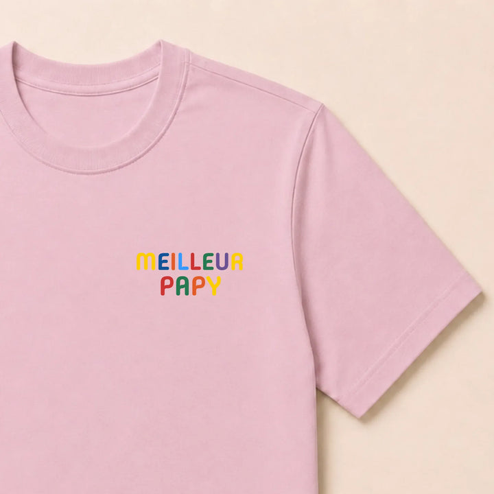 Sweat personnalisé Meilleur Papy T-shirt / Rose clair / S