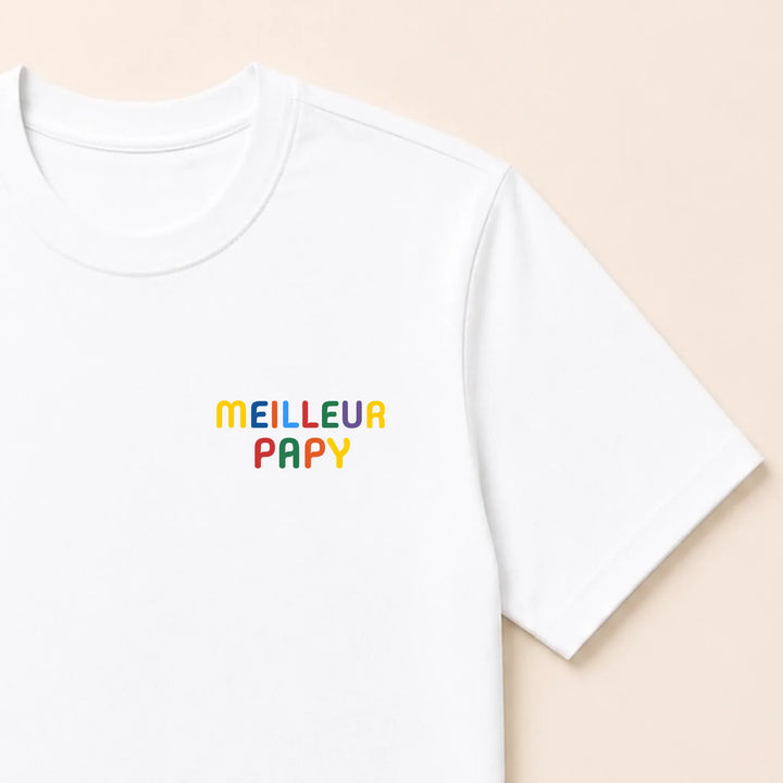 Sweat personnalisé Meilleur Papy T-shirt / Blanc / S