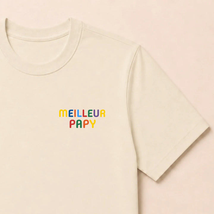 Sweat personnalisé Meilleur Papy T-shirt / Beige / S