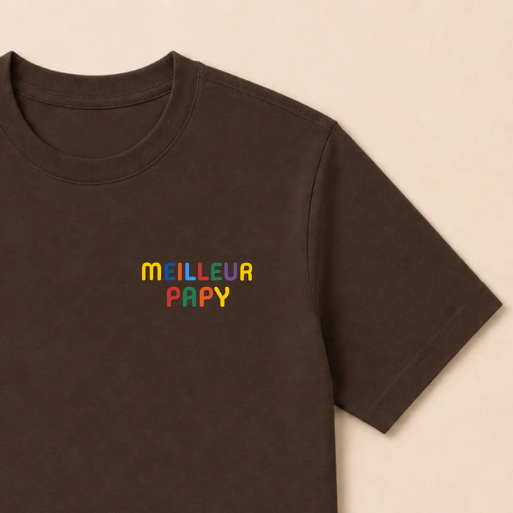 Sweat personnalisé Meilleur Papy T-shirt / Marron / S