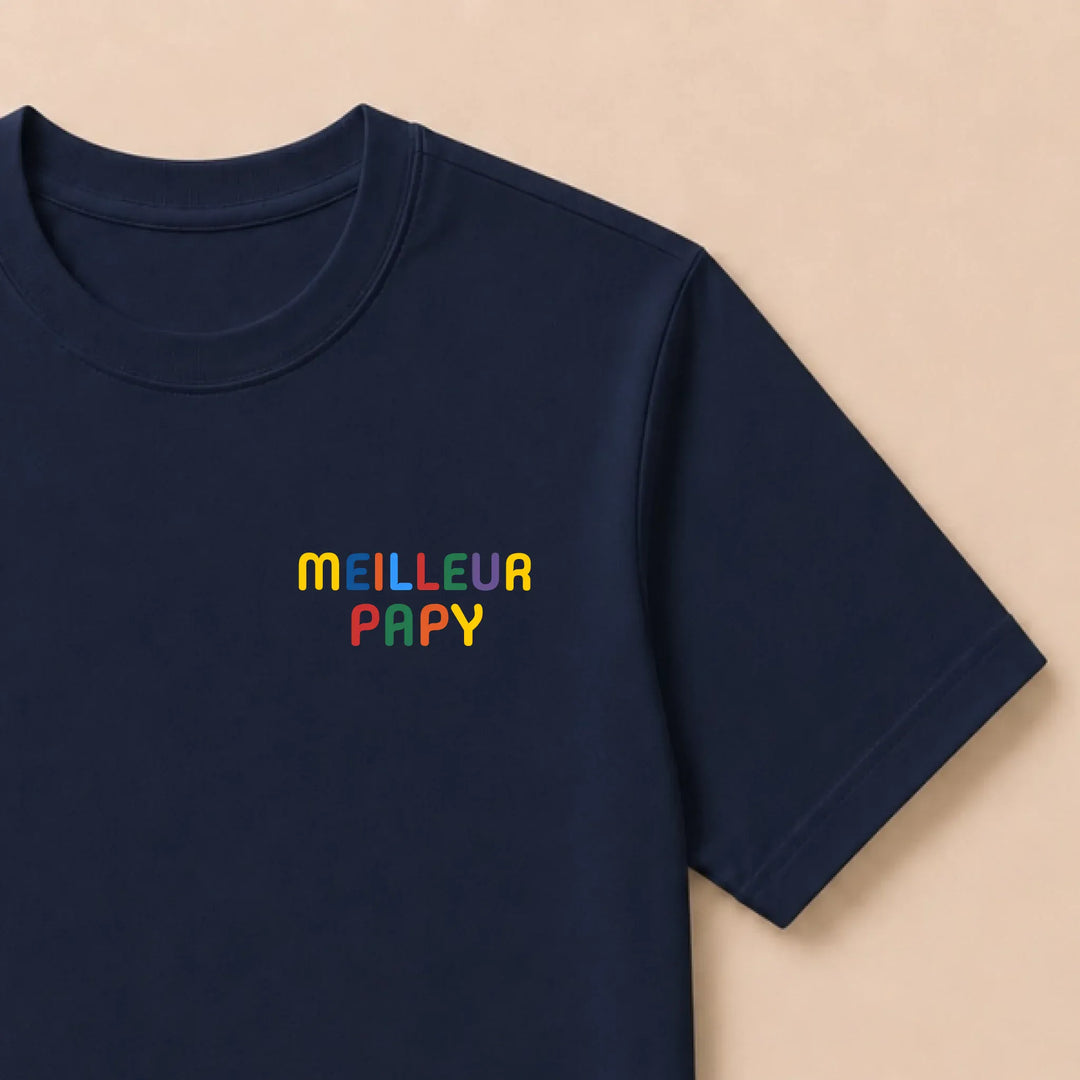 Sweat personnalisé Meilleur Papy T-shirt / Marine / S
