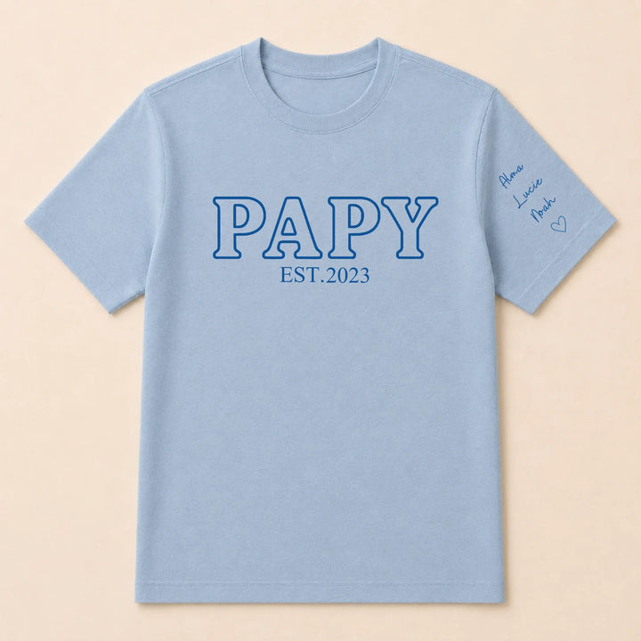 T shirt personnalise futur grand père T-shirt / Bleu clair / S